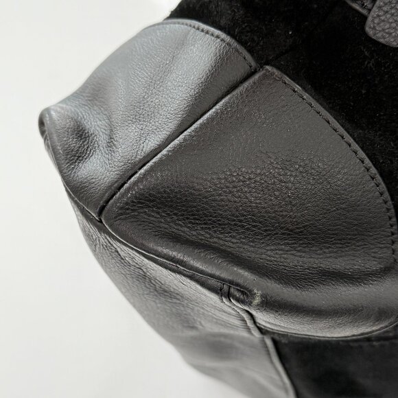 BCBGMaxazria Black Leather Top Handle Satchel Purse Bag - Picture 12 of 12